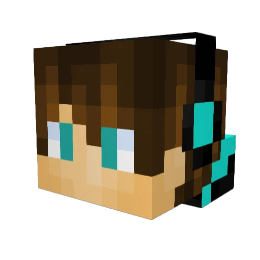 ChristheMelon Minecraft avatar head, 3D render