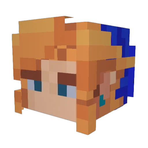 Christian64_ Minecraft avatar head, 3D render