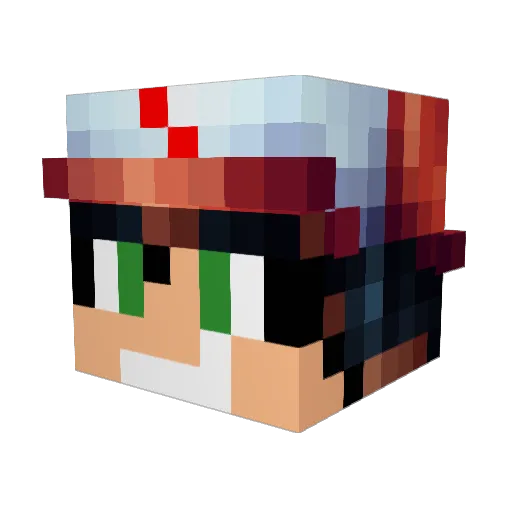 ChristianAR7 Minecraft avatar head, 3D render