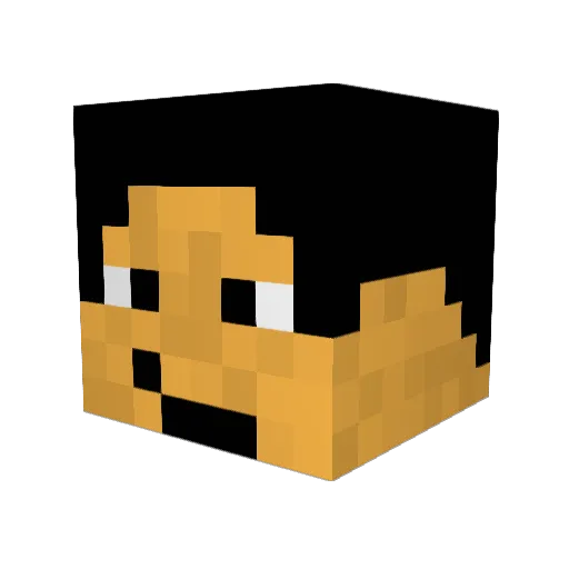 ChristianCross Minecraft avatar head, 3D render