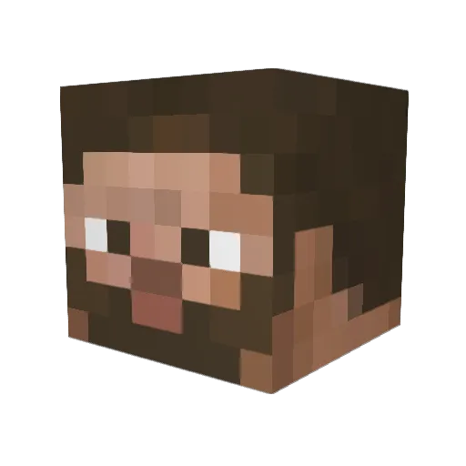 ChristianHaH Minecraft avatar head, 3D render
