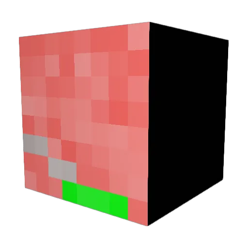 ChristianHimmer Minecraft avatar head, 3D render