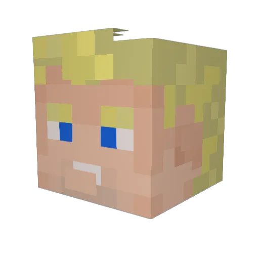 ChristianJZ Minecraft avatar head, 3D render