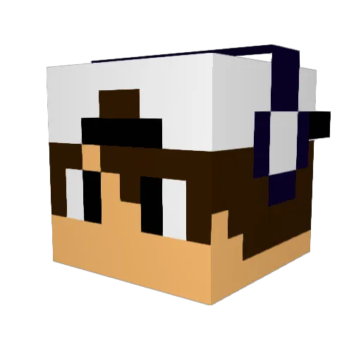 ChristianOreo Minecraft avatar head, 3D render