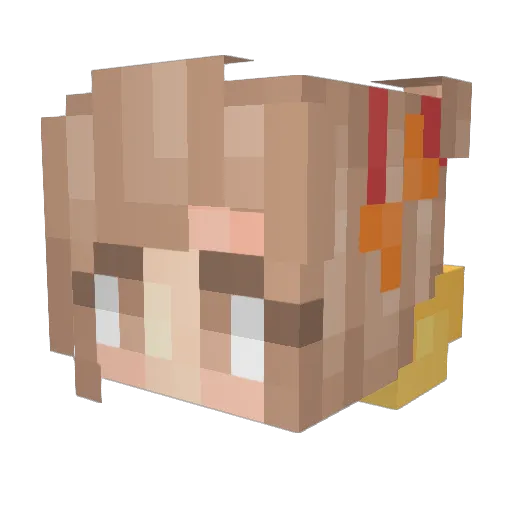 Christiana07 Minecraft avatar head, 3D render