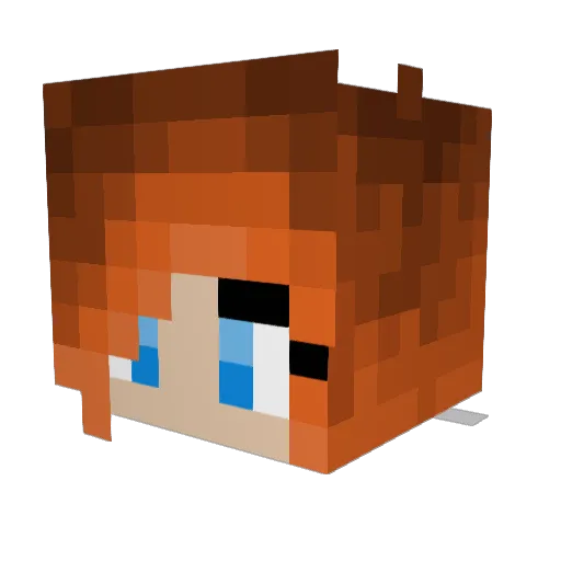 Christie98 Minecraft avatar head, 3D render