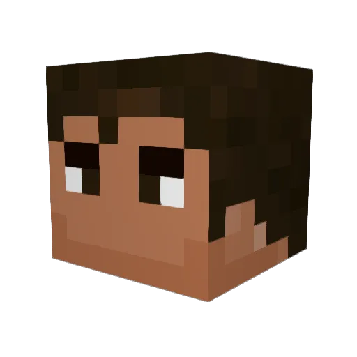 Christified Minecraft avatar head, 3D render