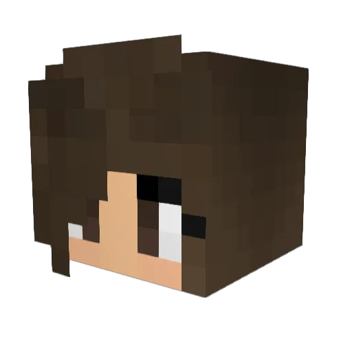 Christina0308 Minecraft avatar head, 3D render