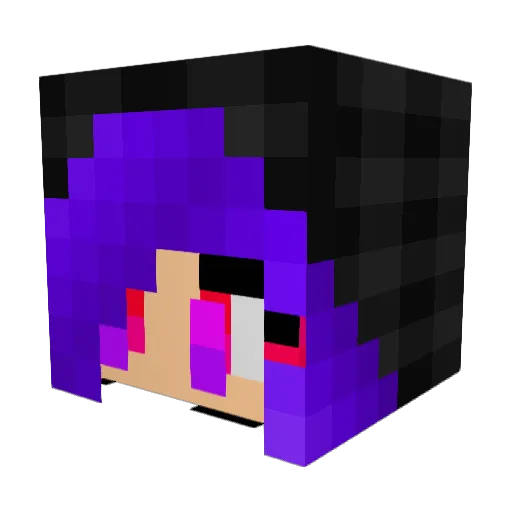 Christina10 Minecraft avatar head, 3D render