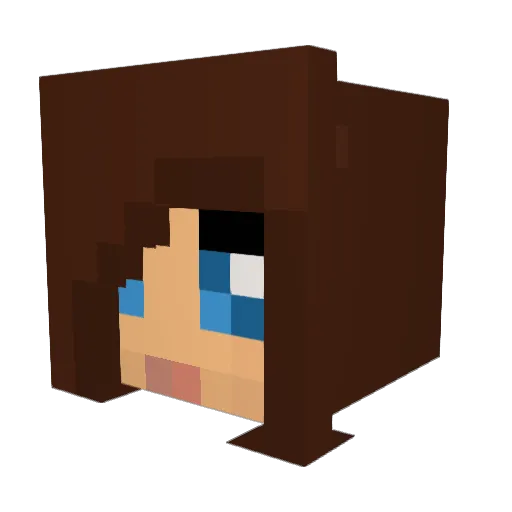 Christina557 Minecraft avatar head, 3D render