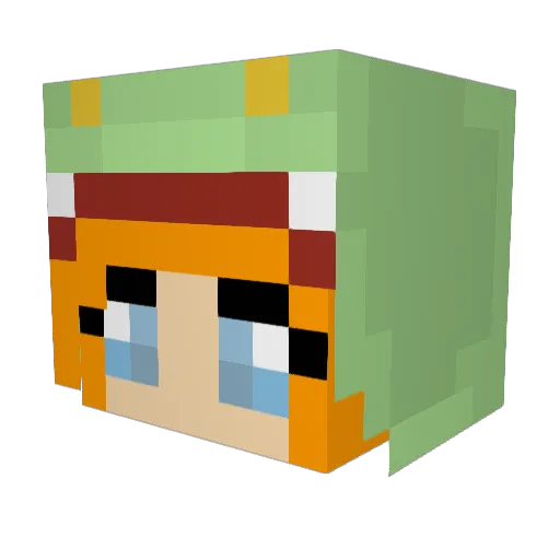 ChristinaCrafti Minecraft avatar head, 3D render