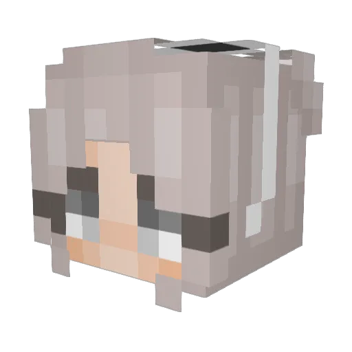 Christinacatt Minecraft avatar head, 3D render