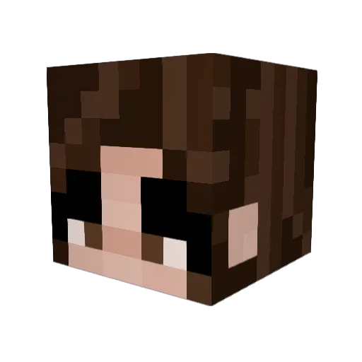 Christine2007 Minecraft avatar head, 3D render