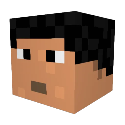 Christine79 Minecraft avatar head, 3D render