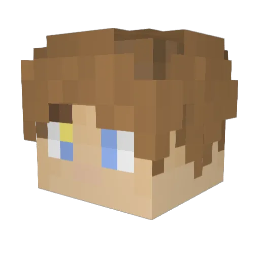 Christinkin Minecraft avatar head, 3D render
