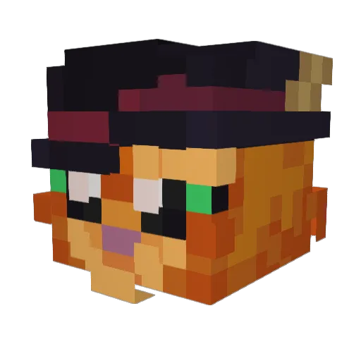 Christiouff Minecraft avatar head, 3D render