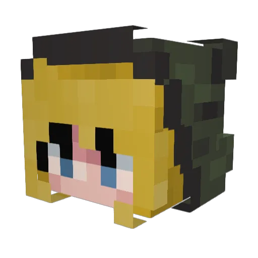 ChristmasTree100 Minecraft avatar head, 3D render