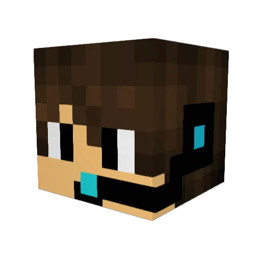 ChristoNIR Minecraft avatar head, 3D render