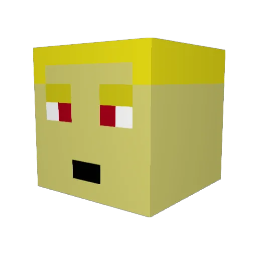 ChristophDaum1 Minecraft avatar head, 3D render
