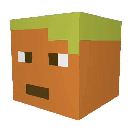 Christos2012K Minecraft avatar head, 3D render