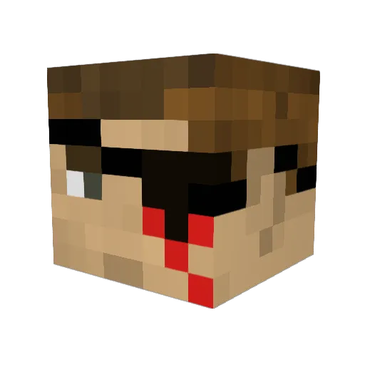 ChristosTX4 Minecraft avatar head, 3D render