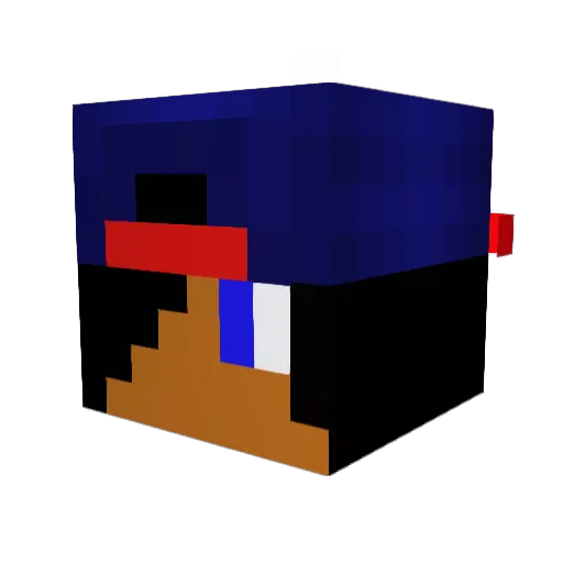 Christoss77 Minecraft avatar head, 3D render