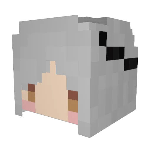 ChristyNg Minecraft avatar head, 3D render