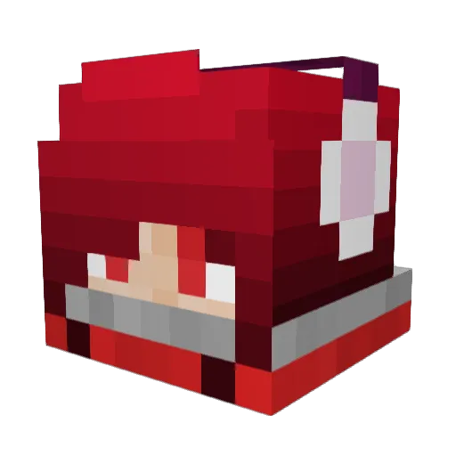 ChristyScarlet Minecraft avatar head, 3D render