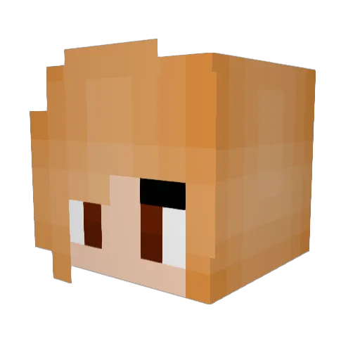 Christybee Minecraft avatar head, 3D render