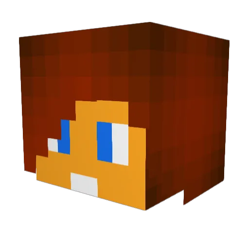 Chrisvenere Minecraft avatar head, 3D render