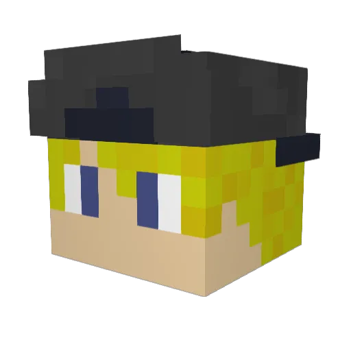 Chriszard Minecraft avatar head, 3D render