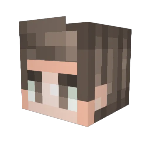 Chrixsa Minecraft avatar head, 3D render