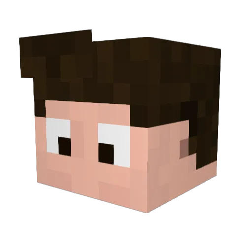 Chriztjan Minecraft avatar head, 3D render