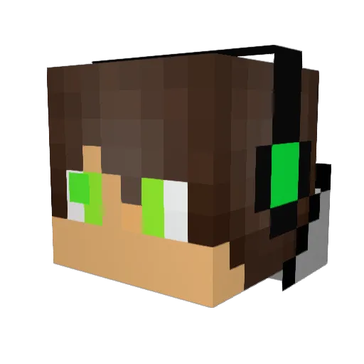 Chrizzispielt Minecraft avatar head, 3D render
