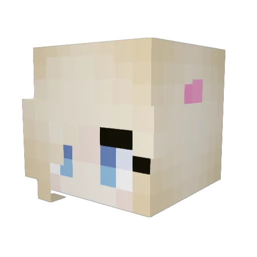 Chrizzlyam Minecraft avatar head, 3D render