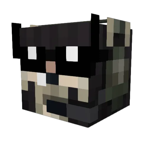 Chrj Minecraft avatar head, 3D render