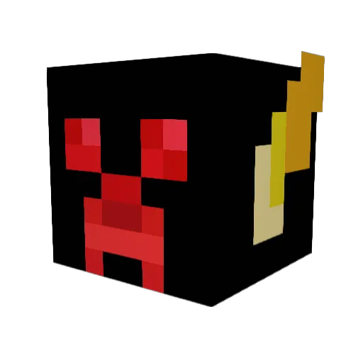 Chroby Minecraft avatar head, 3D render