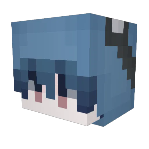 Chroder Minecraft avatar head, 3D render
