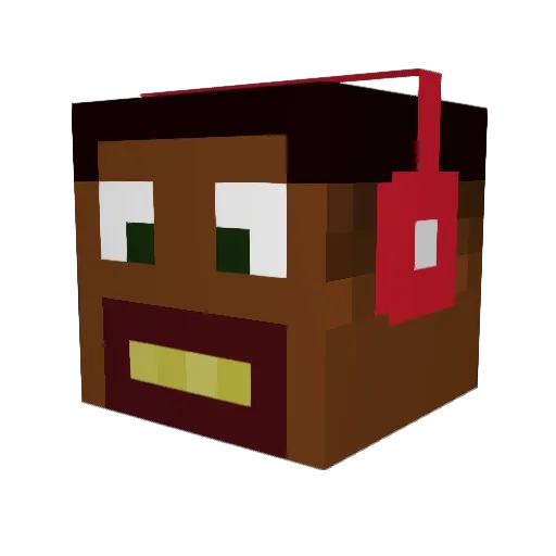 Chrollo2x Minecraft avatar head, 3D render