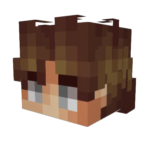 ChromOnyx Minecraft avatar head, 3D render