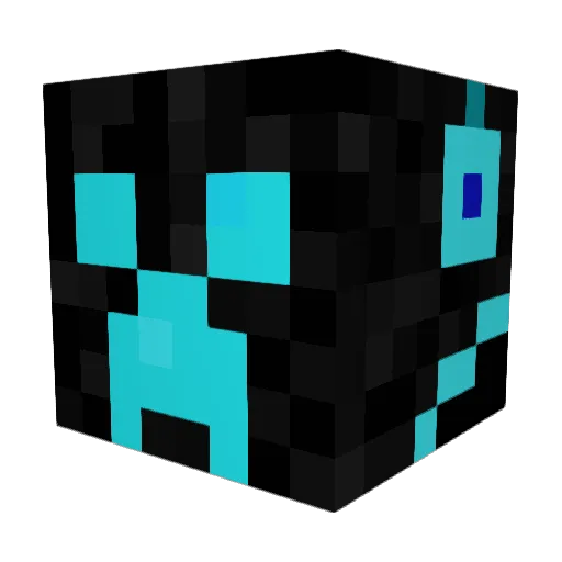 Chroma23 Minecraft avatar head, 3D render