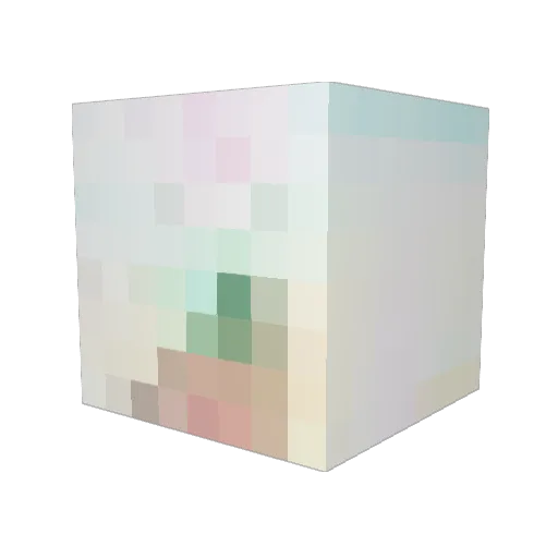 Chroma62 Minecraft avatar head, 3D render