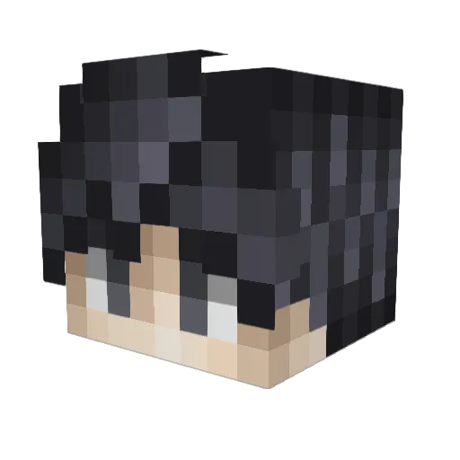 Chroma Minecraft avatar head, 3D render
