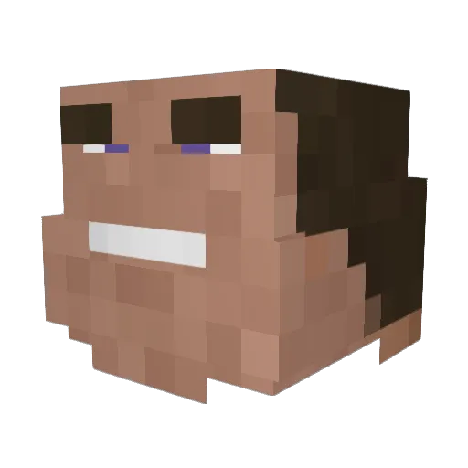 ChromaFire Minecraft avatar head, 3D render