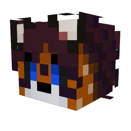 ChromaTheSheep Minecraft avatar head, 3D render