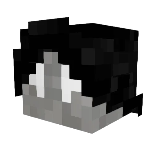 Chromati Minecraft avatar head, 3D render