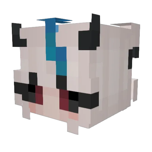 ChromaticMono Minecraft avatar head, 3D render