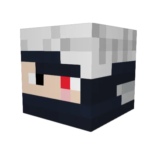 Chromatram Minecraft avatar head, 3D render