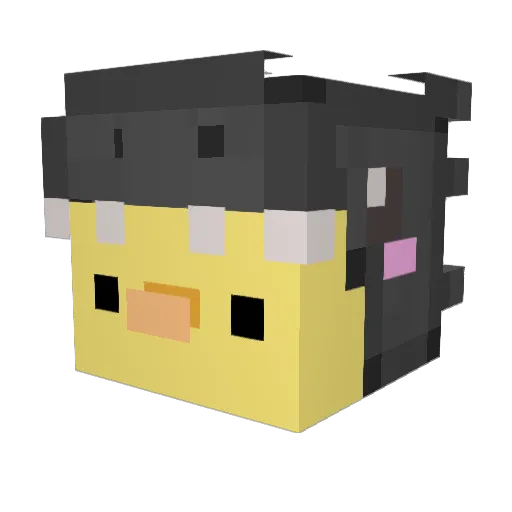 Chromazzz Minecraft avatar head, 3D render