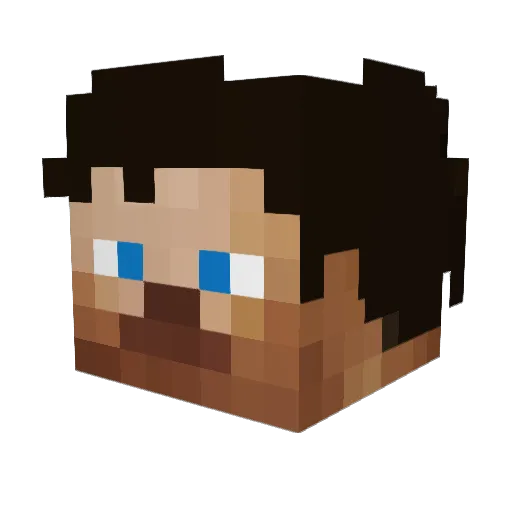 Chrome777 Minecraft avatar head, 3D render